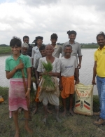 Farmer with MOP Bag at Sundergama Vill Sitamarhi, Bihar, India